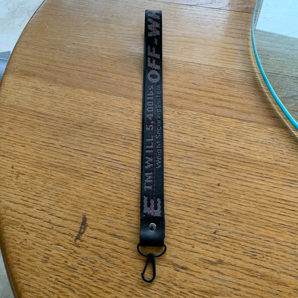 black off-white lanyard (long version)